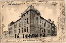 T2/T3 1905 Karánsebes, Caransebes; Új állami Polgári és Elemi Iskola / School  (fa) - Non Classés