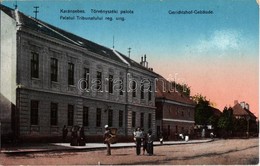 T2 1915 Karánsebes, Caransebes; Törvényszéki Palota, árus Kosárral / Forensic Palace, Court, Vendor - Non Classés