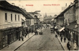 T2/T3 1908 Kolozsvár, Cluj; Wesselényi Miklós Utca, Kovács József, Ifj. Buzetzko Domokos üzlete, Pannonia Szálloda / Str - Non Classés