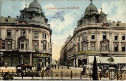 T2/T3 1911 Kolozsvár, Cluj; Szentegyház Utca, Triesti Általános Biztosító, The Gresham Életbiztosító Társaság, Generali  - Non Classés