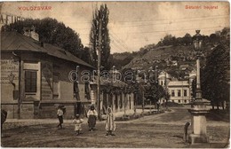 T3 Kolozsvár, Cluj; Sétatéri Bejárat, Diána Fürdő, Gőzfürdő, Vízgyógyintézet és Uszoda. Ludasi Dohány Tőzsde Kiadása / E - Non Classés