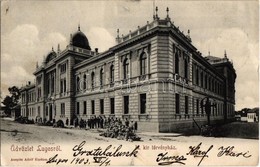 T2/T3 1903 Lugos, Lugoj; Törvényház, építkezéshez Felhalmozott Kövek. Auspitz Adolf Kiadása / Court, Piled Up Rocks For  - Unclassified