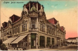 T2/T3 1914 Lugos, Lugoj; Besán Bérpalota, Délmagyarországi Bank, Corso Kávéház / Palace, Grand Cafe, Bank (EK) - Non Classés