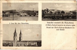 T2/T3 1923 Máriaradna, Radna; A Templom és Kolostor égése Utáni Romok, Vasút Részletek Vagonokkal. Dr. B. Odor Felvétele - Unclassified