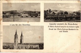 T2/T3 1923 Máriaradna, Radna; A Templom és Kolostor égése Utáni Romok, Vasút Részletek Vagonokkal. Dr. B. Odor Felvétele - Non Classés