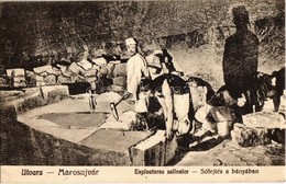 T1/T2 Marosújvár, Felsőmarosújvár, Ocna Mures, Uioara; Sófejtés A Bányában / Exploatarea Salinelor / Salt Mine Interior  - Non Classés