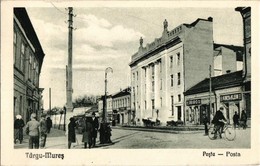 * T1/T2 Marosvásárhely, Targu Mures; Posta, Bíró, Szerdahelyi és Kincs & Klein üzlete / Post Office, Shops +'1940 Marosv - Non Classés