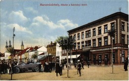 ** T2 Marosvásárhely, Targu Mures; Széchenyi Tér, Transilvánia Szálloda és Kávéház, Autó, Cipőraktár, üzletek. Porjes S. - Unclassified