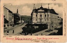 T3 1902 Besztercebánya, Banská Bystrica; Bethlen Gábor Utca, Hungária Szálloda. Ilona Műintézet Kiadása / Street View, H - Unclassified