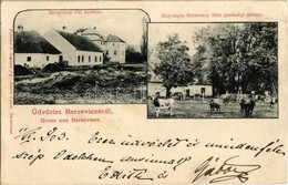 T2/T3 1903 Berzevice, Brezovica Nad Torysou (Sáros); Berzeviczy Pál Kastélya, Nagyságos Berzeviczy Béla Gazdasági Udvara - Zonder Classificatie