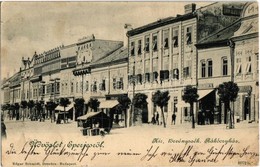 T2 Eperjes, Presov; Királyi Törvényszék, Rákóczi Ház, Zeilendorf M. és Spira Miksa üzlete, Piaci árusok / Street View Wi - Non Classés