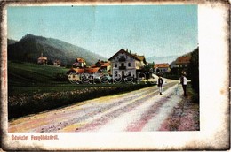 ** T2/T3 Fenyőháza, Lubochna; Utcakép és Fátra Szálloda. Klein Simon Kiadása / Street View With Hotel (EK) - Unclassified