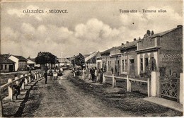 T2/T3 Gálszécs, Secovce; Terna Utca. Zsidó Vendéglő A Körtefához Héber írással / Street View With Jewish Restaurant, Heb - Non Classés