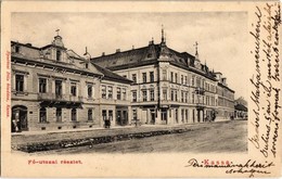 T2/T3 1904 Kassa, Kosice; Fő Utca, Gyógyszertár. Kiadja Nyulászi Béla / Main Street, Pharmacy (EK) - Unclassified