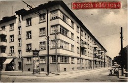 * T2 Kassa, Kosice; Fő Utca, Kávé üzlet, Oldalkocsis Motorkerékpár, Motorbicikli, Hirdetőoszlop / Main Street With Coffe - Non Classés