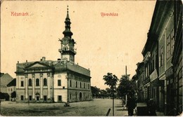 T2/T3 1909 Késmárk, Kezmarok; Városháza, Utca, Villányi Ignác Sütödéje, Donáth üzlete. W.L. Bp. 2902. / Town Hall, Stree - Zonder Classificatie