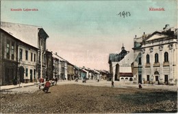 ** T2 Késmárk, Kezmarok; Kossuth Lajos Utca, Városháza, H. Donáth Szállója / Street View With Town Hall And Hotel - Non Classés