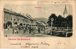 T2 1901 Kisszeben, Zeben, Sabinov; Fő Utca, Friedmann és Birnbaum üzlete, Templom. Stehr Gusztáv Kiadása / Main Street W - Non Classés