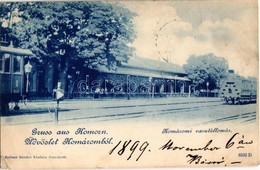 T2/T3 1899 Komárom, Komárnó; Vasútállomás, Vonatok. Spitzer Sándor Kiadása / Bahnhof / Railway Station, Trains (EK) - Ohne Zuordnung