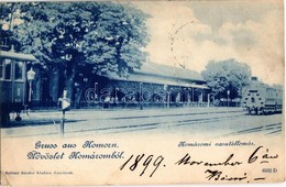 T2/T3 1899 Komárom, Komárnó; Vasútállomás, Vonatok. Spitzer Sándor Kiadása / Bahnhof / Railway Station, Trains (EK) - Non Classés