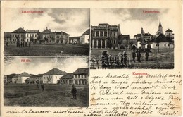 T2/T3 Korpona, Krupina; Takarékpénztár, Fő Tér, Vártemplom / Savings Bank, Main Square, Castle Church  (EK) - Unclassified