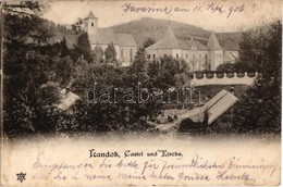 T2/T3 1906 Lándok, Lendak, Landeck; Kastély és Templom. Max Steckel Kiadása / Castel Und Kirche / Castle And Church (EK) - Ohne Zuordnung