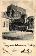 T2 1902 Léva, Levice; Várrom, Utca / Street View With Castle Ruins - Ohne Zuordnung