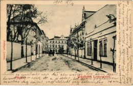 T2 1902 Losonc, Lucenec; Sugár út, Városi Vigadó és Szálló / Street, Redoute Hotel - Non Classés