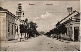 T2 Losonc, Lucenec; Vasúti Utca, Lakatos Gyula üzlete / Railway Street, Shop - Zonder Classificatie