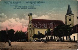 ** T1/T2 Magyardiószeg, Diószeg, Velky Diosek; Római Katolikus Templom, Fő Utca. Karsay József Kiadása / Church, Main St - Non Classés