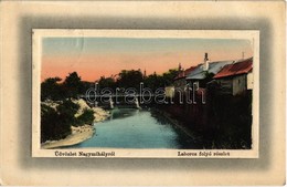 T2/T3 1911 Nagymihály, Michalovce; Laborcz Folyó Részlete Híddal. W.L. Bp. 5639. Freireich Kiadása / Laborec Riverside W - Zonder Classificatie