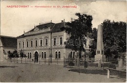 T2 1914 Nagyszombat, Tyrnau, Trnava; Honvéd Szobor, Királyi Járásbíróság / Military Heroes Monument And County Court - Zonder Classificatie