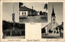 * T2/T3 Negyed, Neded; Református Templom és Paplak, Utcakép, Országzászló A Leventékkel / Calvinist Church And Rectory, - Zonder Classificatie