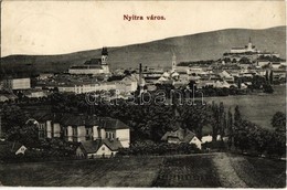 T2/T3 1910 Nyitra, Nitra; Látkép Gyárral, Templomokkal és Laktanyával. Fürst Sz. Kiadása / General View With Military Ba - Zonder Classificatie