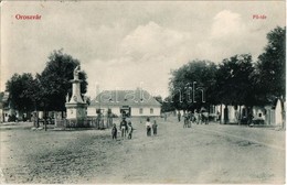 T2/T3 1918 Oroszvár, Rusovce (Pozsony, Pressburg, Bratislava); Fő Tér, Szentháromság Szobor, Bader Vendéglője. Kiadja Gr - Unclassified
