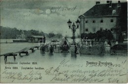 * T2/T3 1899 Pozsony, Pressburg, Bratislava; Árvíz Szeptember Havában / Hochwasser / Flood In September (Rb) - Unclassified