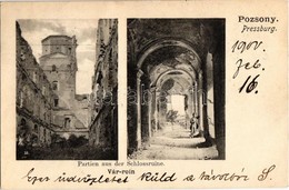 T2 1900 Pozsony, Bratislava, Pressburg; Várrom Részletek, Udvar, árkád / Partien Aus Der Schlossruine / Castle Ruins, Ar - Unclassified