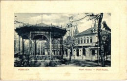 * T3 1913 Pöstyén, Pistyan, Piestany; Park, Zenepavilon. W. L. Bp. 4386. Kiadja Schultz Paula / Park, Music Pavilion  (E - Unclassified
