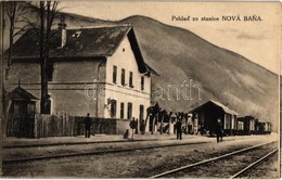 * T2 Újbánya, Königsberg, Nová Bana; Vasútállomás / Bahnhof / Stanice / Railway Station. Vydávatel Josef Struhár - Zonder Classificatie