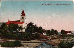 T2/T3 1918 Alsóverecke, Niznije Verecki, Nizsnyi Vorota, Nyzhni Vorota;  Katolikus Templom / Catholic Church (EK) - Ohne Zuordnung
