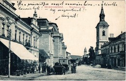 T2 1912 Beregszász, Berehove; Werbőczy Tér, Templom, Autóbusz, Royal Szálló, étterem és Kávéház. W.L. Bp. 6105. Auer K.  - Non Classés