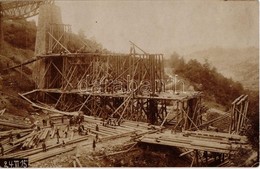 ** T2/T3 1915 Csorbadomb, Cserbin, Shcherbyn; Viadukt, Vasúti Híd újjáépítése Júliusban Az Uzsoki-szorosban állványzatta - Non Classés