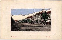 T2 1914 Munkács, Mukacheve, Mukacevo; Fő Utca, Általános Takarékpénztár, Hitelbank, Szatmári Bertalan és Mehr Leopold Mi - Non Classés