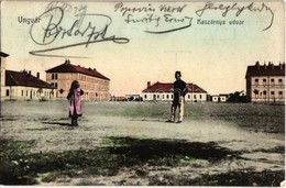 * T2/T3 1911 Ungvár, Uzshorod, Uzhorod; Kaszárnya Udvar, Laktanya / K.u.K. Military Barracks (EK) - Ohne Zuordnung