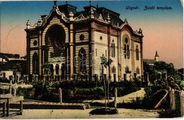 T2/T3 1915 Ungvár, Uzshorod, Uzhhorod, Uzhorod; Zsidó Templom, Zsinagóga. Singer Laura Kiadása / Synagogue (EK) - Non Classés