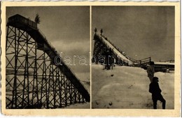 ** T2/T3 Volóc, Volovec; Síugrósánc Télen. Schönfeld Henrik Kiadása / Ski Jumping Track, Winter Sport - Ohne Zuordnung