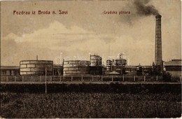 T2 1909 Bród, Nagyrév, Slavonski Brod, Brod Na Savi; Városi Gázgyár / Gradska Plinara / Gas Factory. W.L. Bp. 4985. - Non Classés