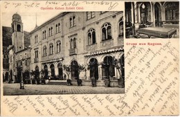 T2 1904 Dubrovnik, Ragusa; Opcinska Kafana Robert Odak / Robert Odak Kávéháza és Vendéglője, Belső Biliárdasztallal / Ca - Non Classés