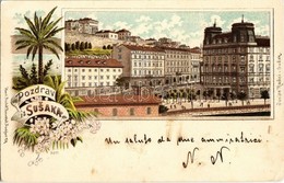 T2/T3 1898 (Vorläufer!) Fiume, Rijeka; Susak. Josipa Radici Floral, Litho (EK) - Ohne Zuordnung