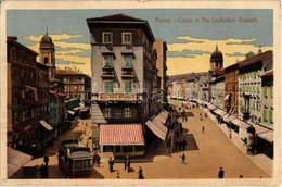 T2 Fiume, Rijeka; Coros E Via Lodovico Kossuth / Street View With Tram - Zonder Classificatie